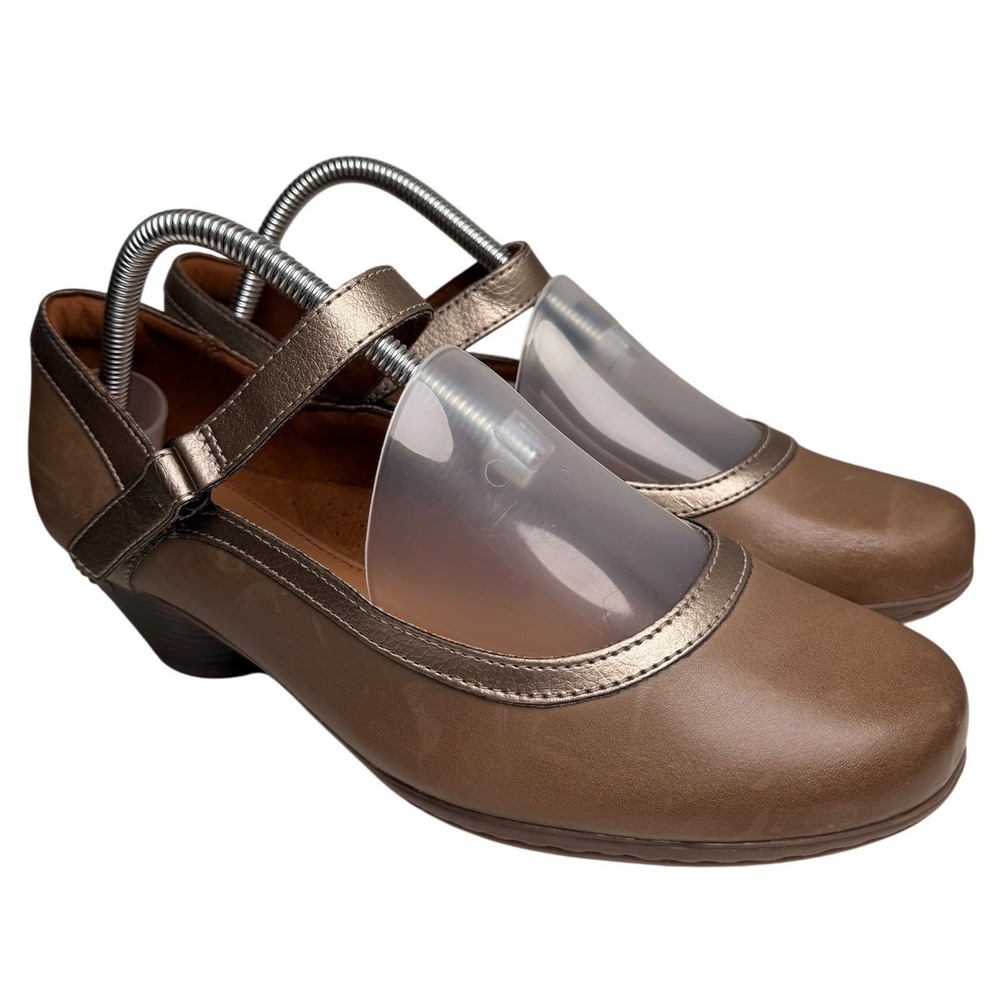 Cobb Hill Laurel Leather Mary Jane Pumps Taupe Bronze Comfort Shoes 8.5 - Picture 6 of 13